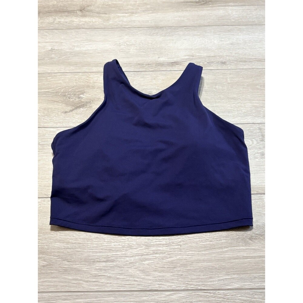 Athleta Conscious Crop Bikini Top Removable Pads Navy Size Small  Fits A-C Cup